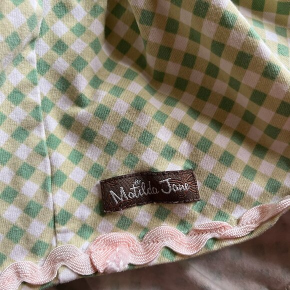 Matilda Jane green gingham tiered dress 10 - Picture 6 of 7